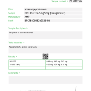 BPC-157 / TB4 Blend 5mg/5mg