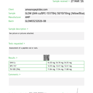 Glow Blend (BPC-157/TB-4/GHK-cu) 10/10/50mg